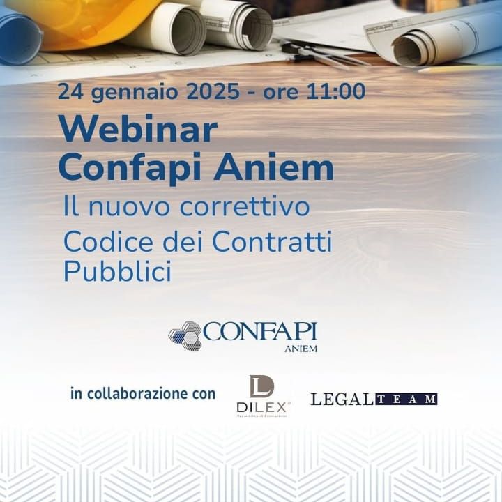 Webinar informativo: Correttivo al Codice dei Contratti Pubblici